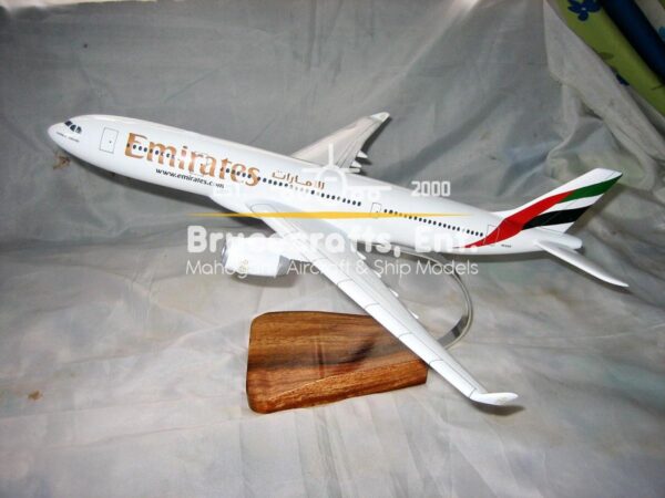 Model of Airbus A330 Emirates Airlines with detailed craftsmanship.